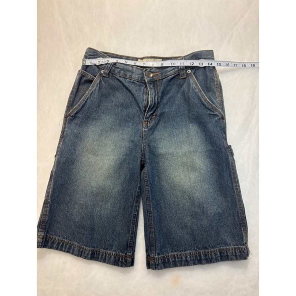 Cherokee Carpenter Fit Denim Shorts Blue Jean, Size 16,‎ Cotton - Picture 3 of 6